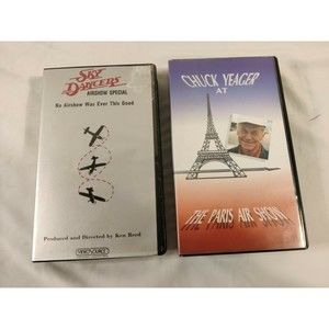 LOT 2 VHS chuck Yeager at the Paris air show, Sky Dancers airshow special  R/C